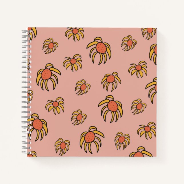 Flying Daisies Florals Notebook (Front)