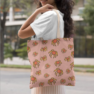 Flying Daisies Spring and Summer floral tote bag