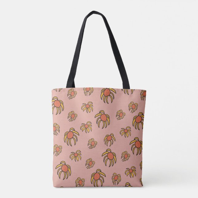 Flying Daisies Spring and Summer floral tote bag (Back)