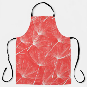 Flying Dandelion Seeds Vintage Background. Apron