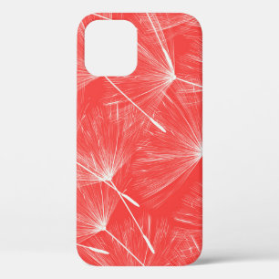 Flying Dandelion Seeds Vintage Background. iPhone 12 Case