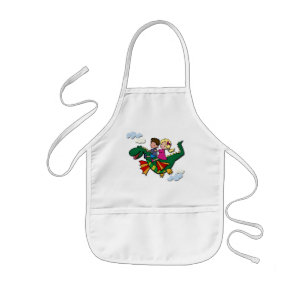 Flying Dino with Kids Apron