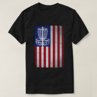 Flying Disc Golf Lover Men Women American Flag 