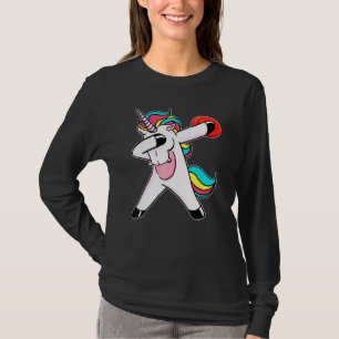 Flying Disc Golf Player Dabbing Unicorn Frisbee Ga T-Shirt