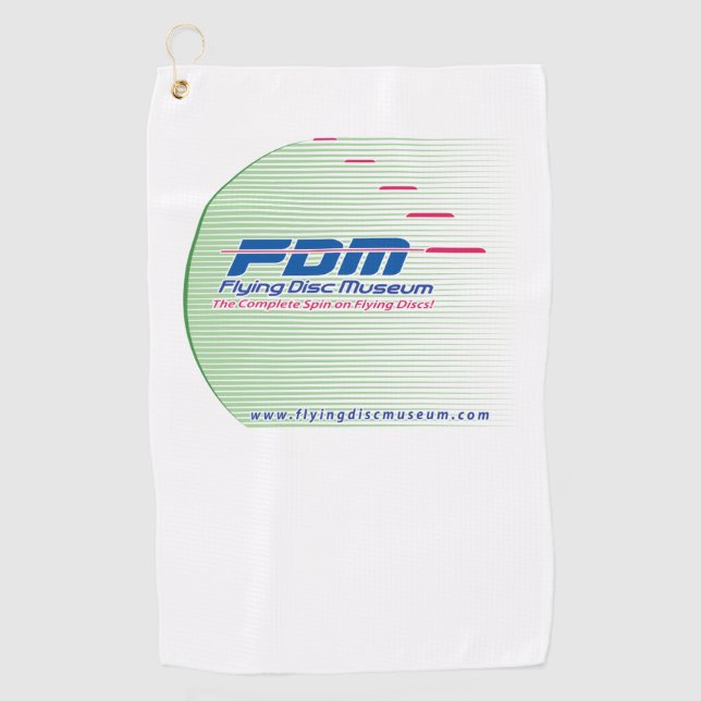 Flying Disc Museum Disc Golf Towel (Front)