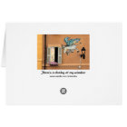 Flying Donkey Cartoon Card