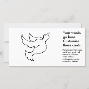 Flying dove hopeful bird fun simple drawing art