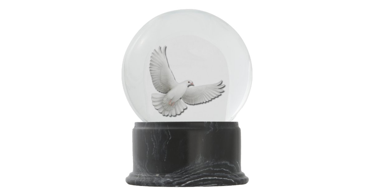 Flying Dove of Peace Snow Globe | Zazzle