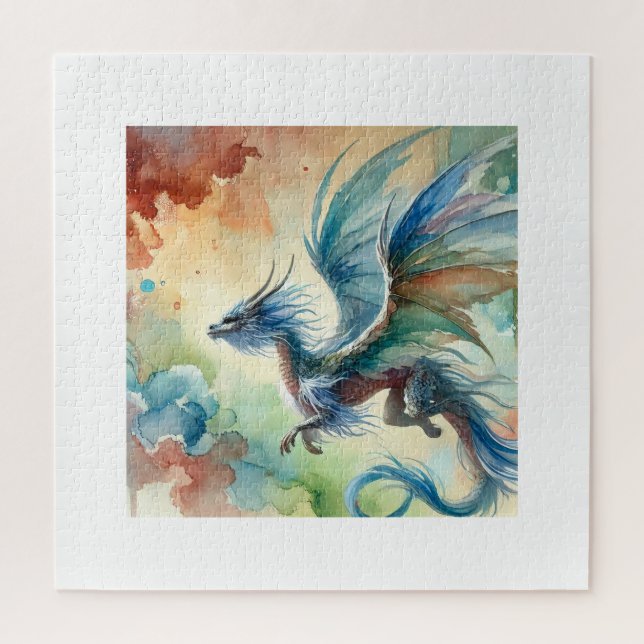 Flying Dragon 240624AREF111 - Watercolor Jigsaw Puzzle (Vertical)