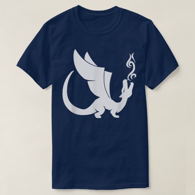 Flying Dragon Breathing Fire Fairytale Gift  T-Shirt (Design Front)