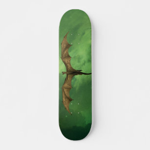 Flying Dragon Green Nebula Galaxy Mythological Skateboard