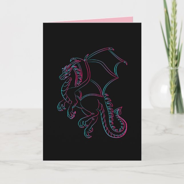 flying dragon greetings card (Front)