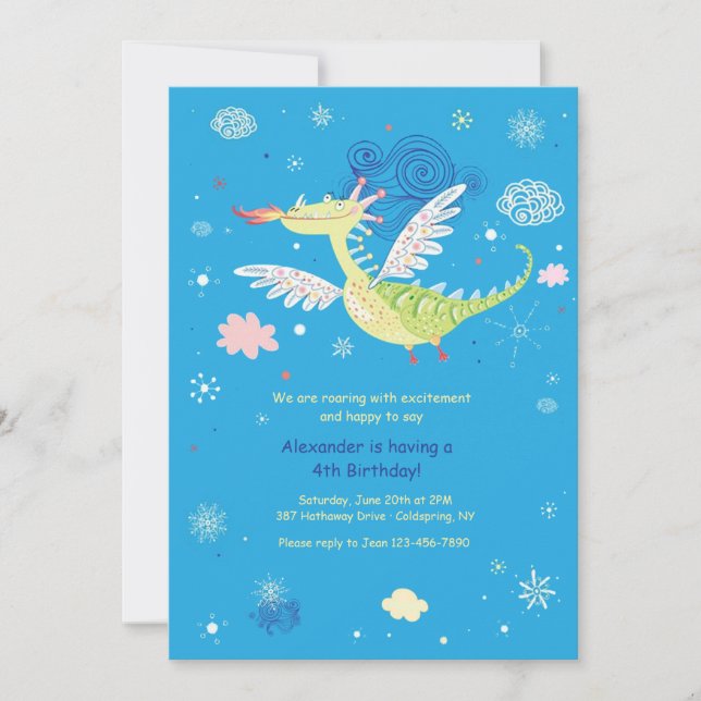 Flying Dragon Invitation (Front)