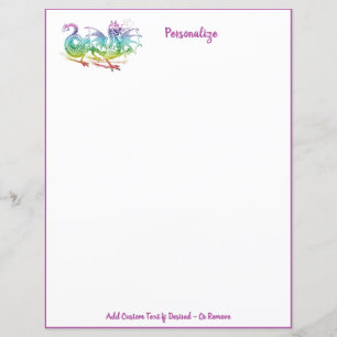 Flying Dragon Mythical Monster Rainbow Colour