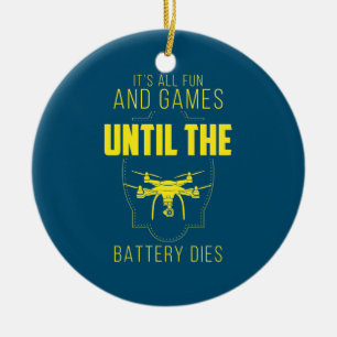 Flying Drone Is My Game Ceramic Tree Decoration