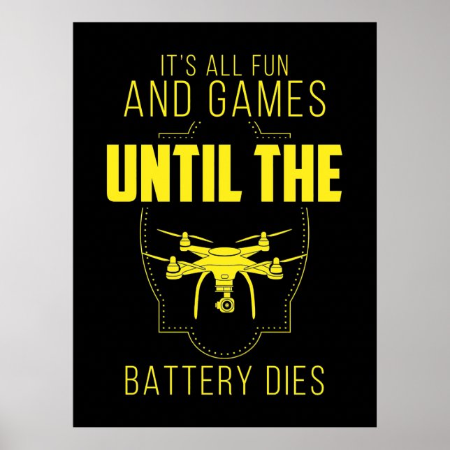 Flying Drone Is My Game Poster (Front)