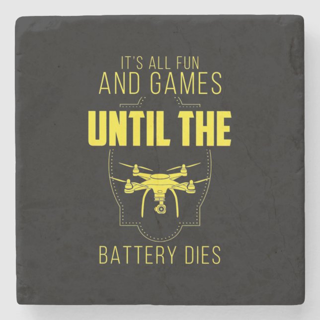 Flying Drone Is My Game Stone Coaster (Front)