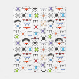 Flying Drones Fleece Blanket