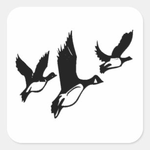 Flying Ducks Square Sticker