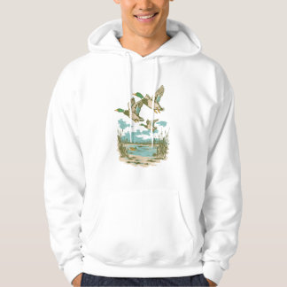 Flying Ducks Wetland Wildlife Nature Hunting Outdo Hoodie