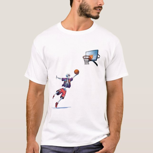 Flying Dunk Skeleton  T-Shirt (Front)