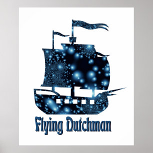 Flying Dutchman ship Poster