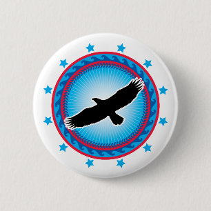 Flying Eagle 6 Cm Round Badge