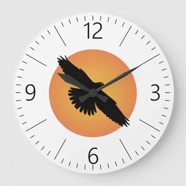 Flying eagle at front of the sun large clock (Front)