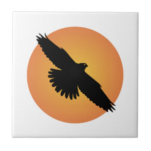 Flying eagle at front of the sun tile