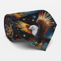 Flying Eagle Colorful Cosmic Art,