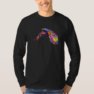 Flying Eagle Colourful Polygonal Animal Save The E T-Shirt