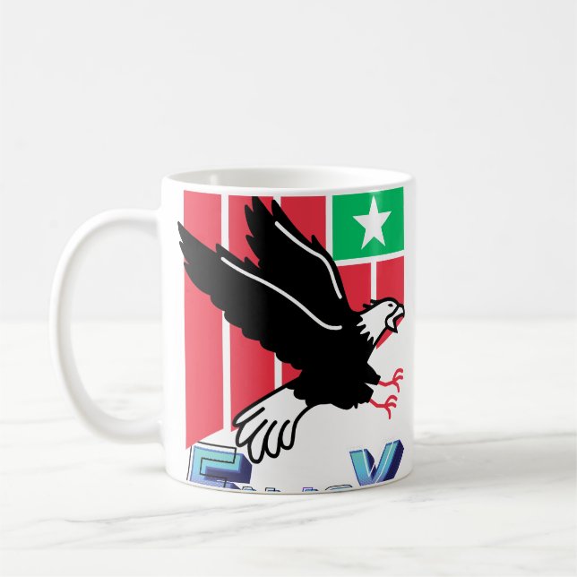 flying eagle, USA flag, symbolic, patriotism Coffee Mug (Left)