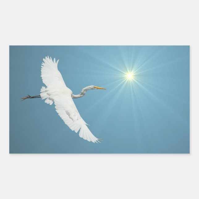 Flying Egret 1 Sticker (Front)