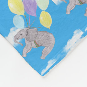 Flying Elephant Cute Fleece Blanket