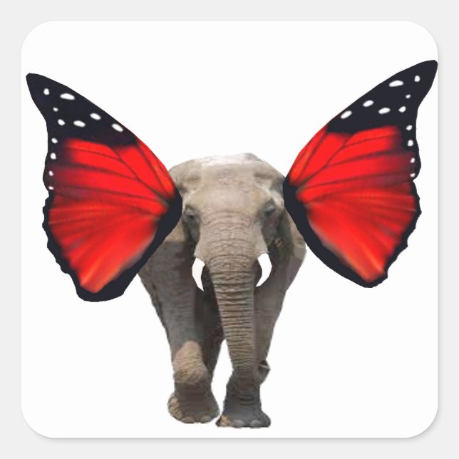 Flying Elephant Envelope Seals (Front)