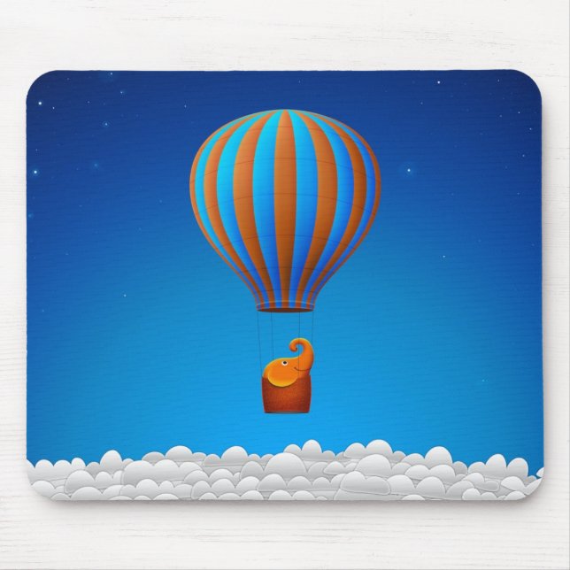 Flying Elephant Mouse Mat (Front)