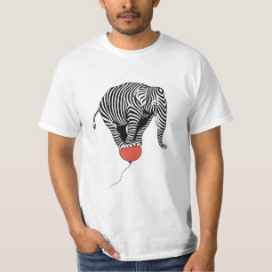 FLying Elephant Zebra T-Shirt