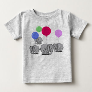 Flying elephants baby T-Shirt