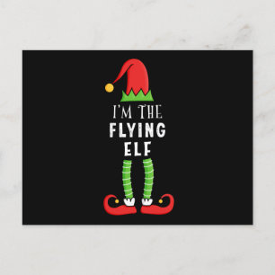 Flying Elf Christmas Matching Family Gift Postcard