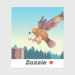 Flying European Buzzard