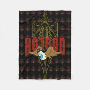 Flying Eyeball Hot Rod Fleece Blanket