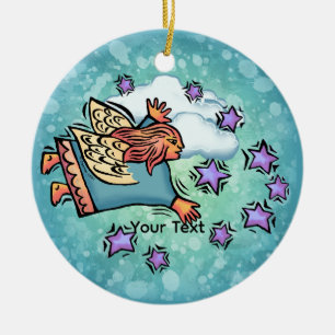 Flying Fairy Ceramic Tree Decoration