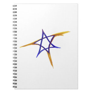 Flying Fiery Star of David Notebook