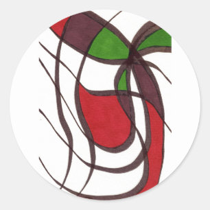 "Flying Fish" Abstract Design Sticker