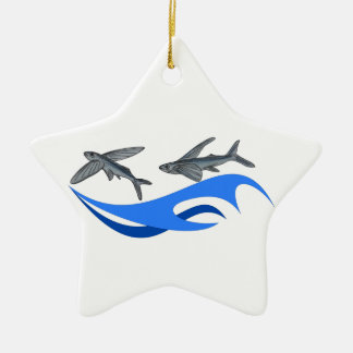 Flying Fish (Exocet) Ceramic Tree Decoration
