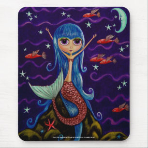Flying Fish Mermaid Mousepad