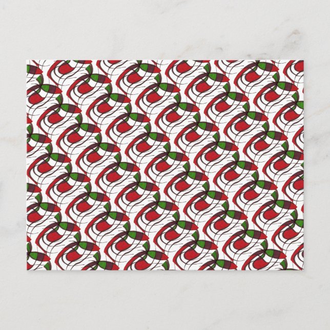 "Flying Fish" Tiled Image Abstract Postcard (Front)