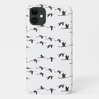 Flying Flamingos iPhone 11 Case (choose colour)