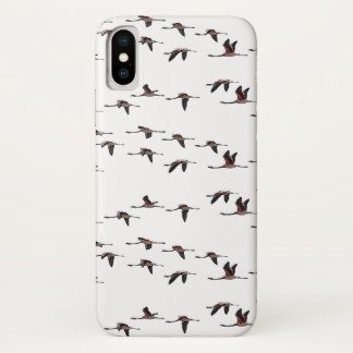 Flying Flamingos iPhone X Case (choose colour)