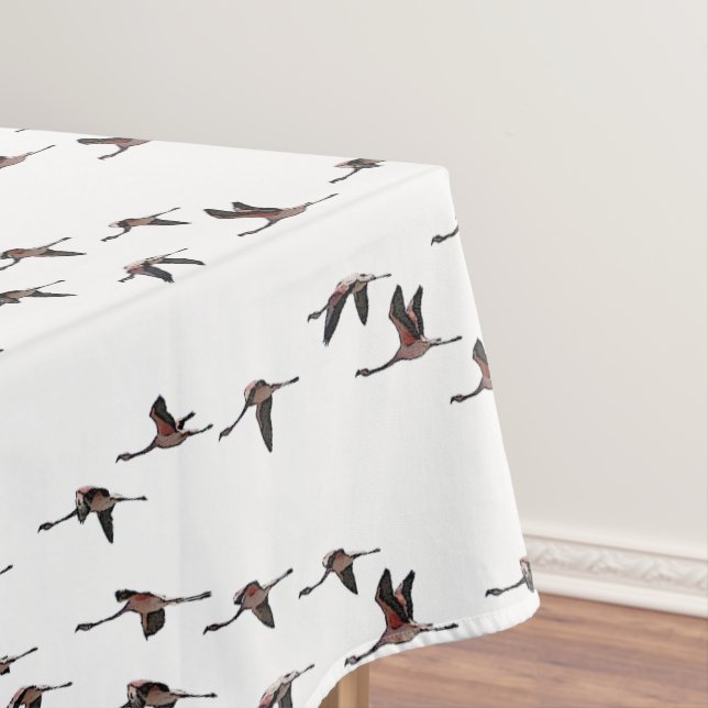 Flying Flamingos Tablecloth (choose colour) (In Situ)